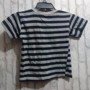 Kid city striped V-neck t-shirt